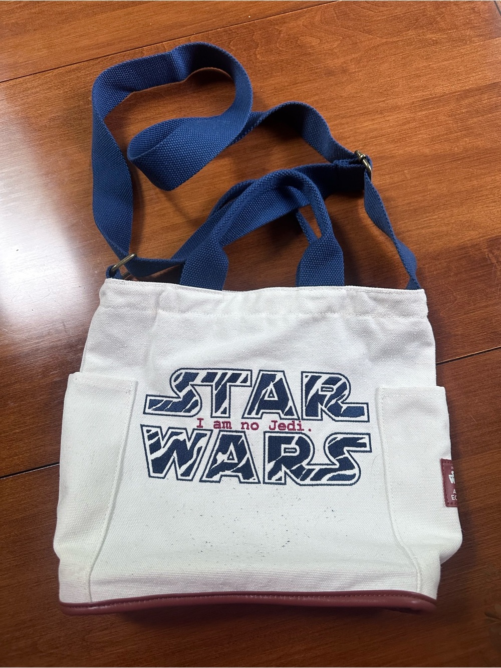 Disney Store Star Wars Ahsoka “I Am No Jedi” Canvas Crossbody Tote Bag